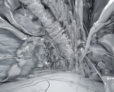 white and black abstract painting