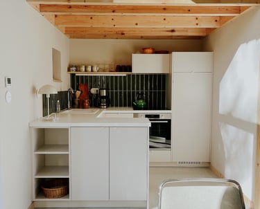 cuisine beige et bois gite Obernai