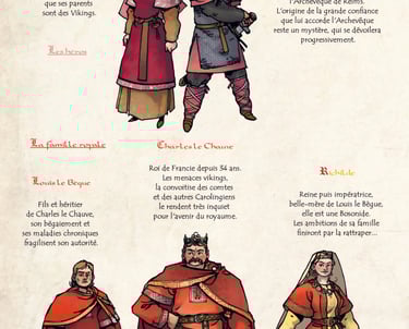 Bandes dessinées, personnages, carolingiens