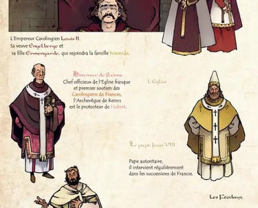 Bandes dessinées, personnages, carolingiens