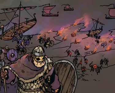 Vikings, débarquement, drakkars