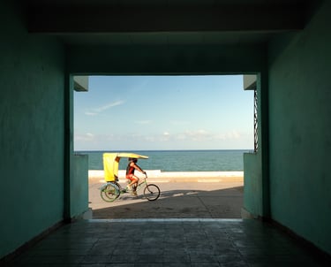 Un vélo Taxi à Cuba