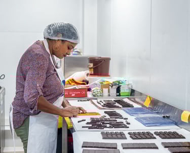 Un laboratoire de confection de chocolats