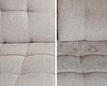 Canapé propre et raviré apres un nettoyage professionnel effectué par ClairÔMax