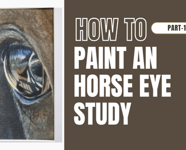a horse eye view of a horse's eye and the words how to paint