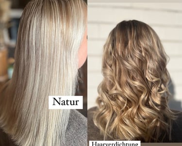 Haarverlängerung Bondings natur und gestyled