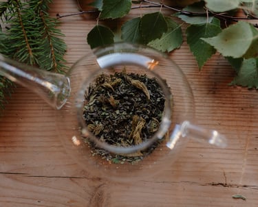 Forest tea in pot