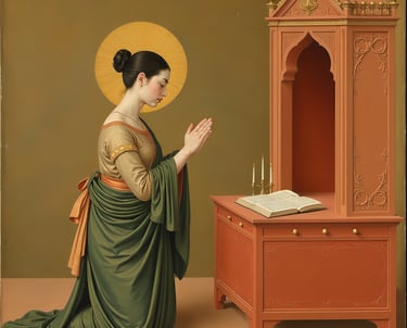 woman praying to god