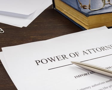 A power of attorney document
