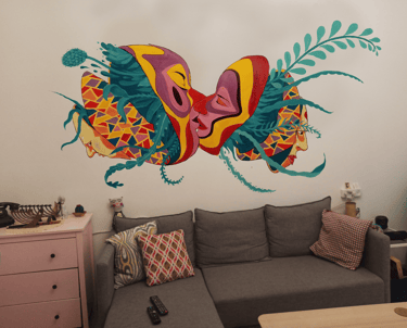 ציורי קיר לסלון הבית