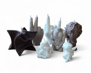 forminės sojų vaško žvakės