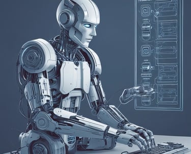 A visual representation of AI automation in industrial manufacturing.