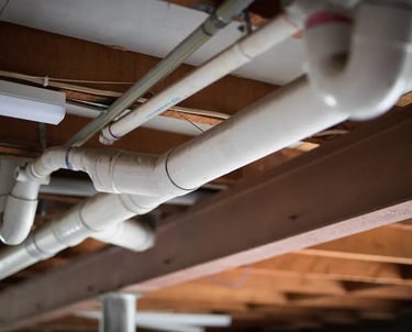 Suasana Plumbing inspecting and installing residential PVC water pipe system.