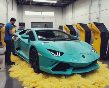 A high-quality image showcasing a shiny, detailed car.