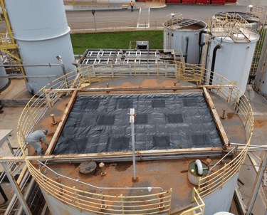 Solutii retinere mirosuri bazine prin acoperire cu membrana cu filtre carbon activ