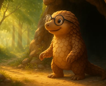 pangolin sort de sa grotte