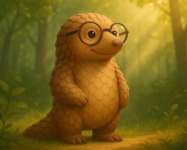 pangolin dans une forêt