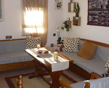 Living room of nakou's house tranquility warmth