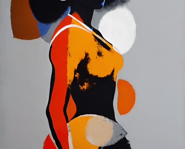 a painting of a woman with a large afro - american hair