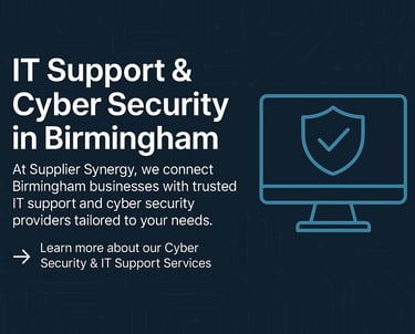 IT support and cyber security consultation for Birmingham businesses by Supplier Synergy