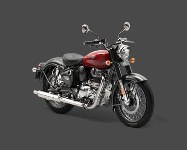Royal Enfield Classic 350 available for rent in Guwahati - Bhara Gari Rentals