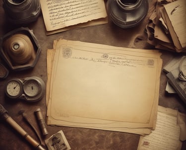 A close-up of hands holding a vintage map alongside colorful quiz cards.