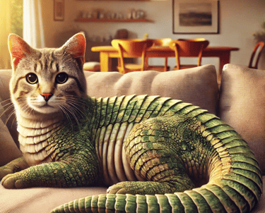 chat écaille de tortue dans un canapé