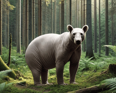 Ours Indien sans poils suite à un drame écologique