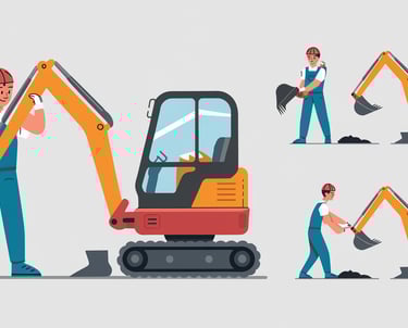 Easy and simple steps to change the Bucket on Your Micro Excavator: