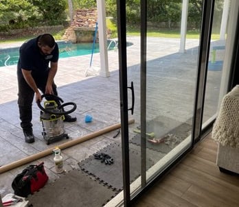 track repair on patio sliding glass door