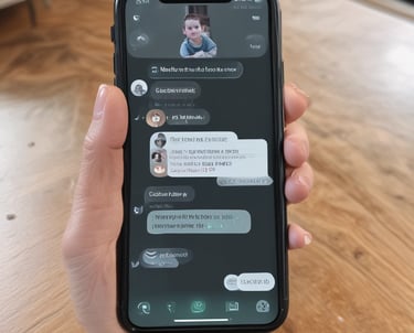 A red sign with white text reads 'God's Servants at Work', placed on a grassy area in front of a residential house. The background contains a ladder, some paint supplies, and garden tools leaning against a structure, suggesting ongoing house maintenance or renovation.