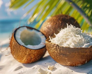 Noix de coco dans friandises pour chiens