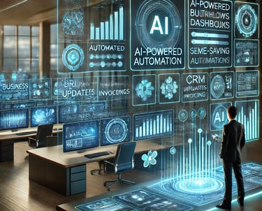 a man standing in front of a large display of technology