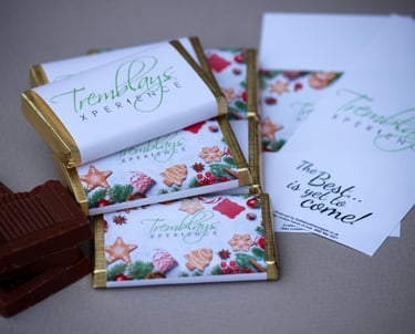 Custom-printed corporate branded labels for corporate events in Costa Rica