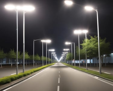 Smart LED Street Lights for Outdoor Areas