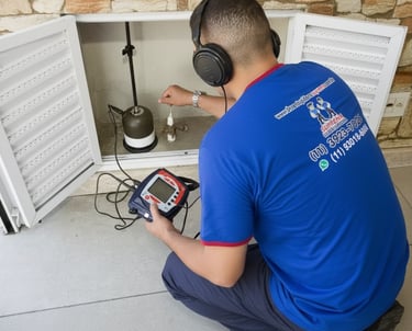 caça vazamento em residência