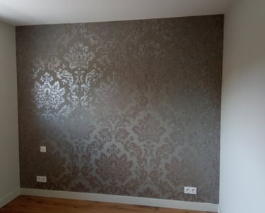Revêtement mural, style ancien, posé par Entreprise Couleurs Bassin