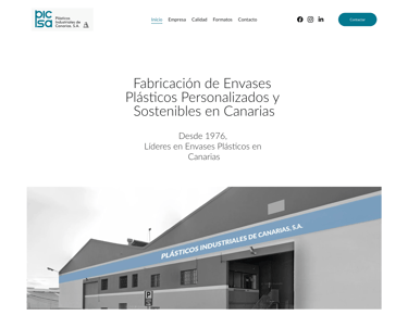 página inicio sitio web de picsa canarias sa