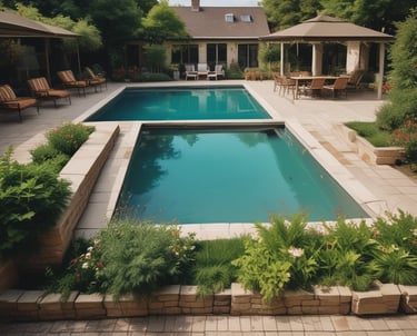 swimming pool near buildings