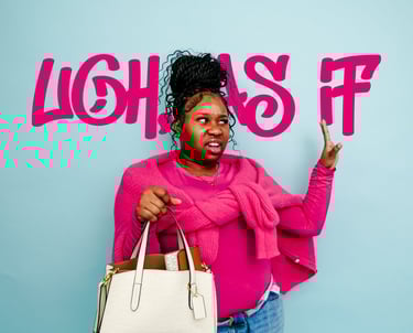 a woman in a pink sweater and jeans jeans, holding a white purse