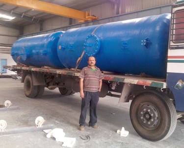 PP-FRP STORAGE TANK - HORIZONTAL