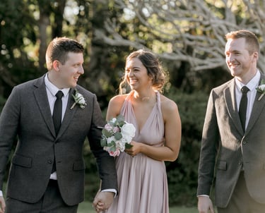 a man and woman at their Wedding 