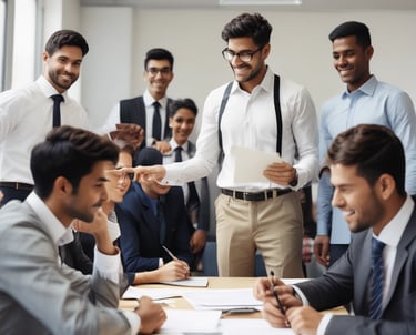 A person practicing for an interview with a mentor.
