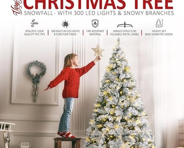 CHRISMAS TREE, WITH LED LIGHTS