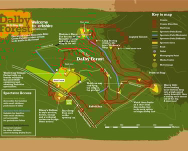 a map of a world cup Mountain Bike BMX course