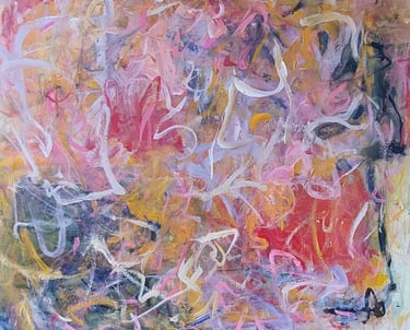 inspired by Joan Mitchell's exuberant brushworks. the high energy of sunshine and flowers bursting 