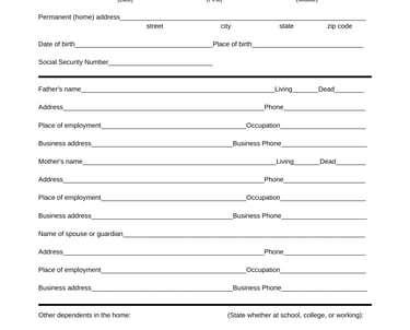 Student Loan Application