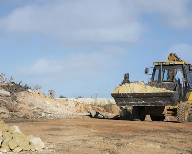 Shovel die aarde pakt