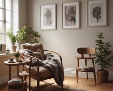 A person is giving a massage in a dimly lit room. The focus is on the hands applying pressure on the back of the individual lying down. The atmosphere appears calm and therapeutic.