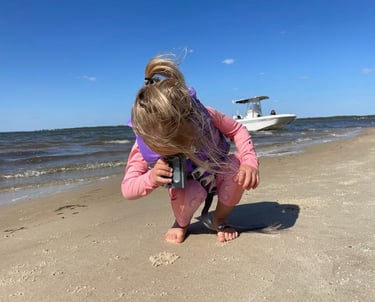girl on a marine biology adventure in south walton